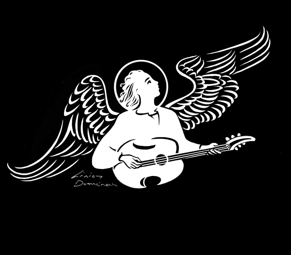 Angel-Músico-Lirios-Domenech